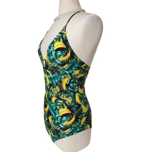 Women's Swimsuit L Sexy Slimming Tummy Control Strappy One Piece size Lg NWOT - Picture 5 of 9